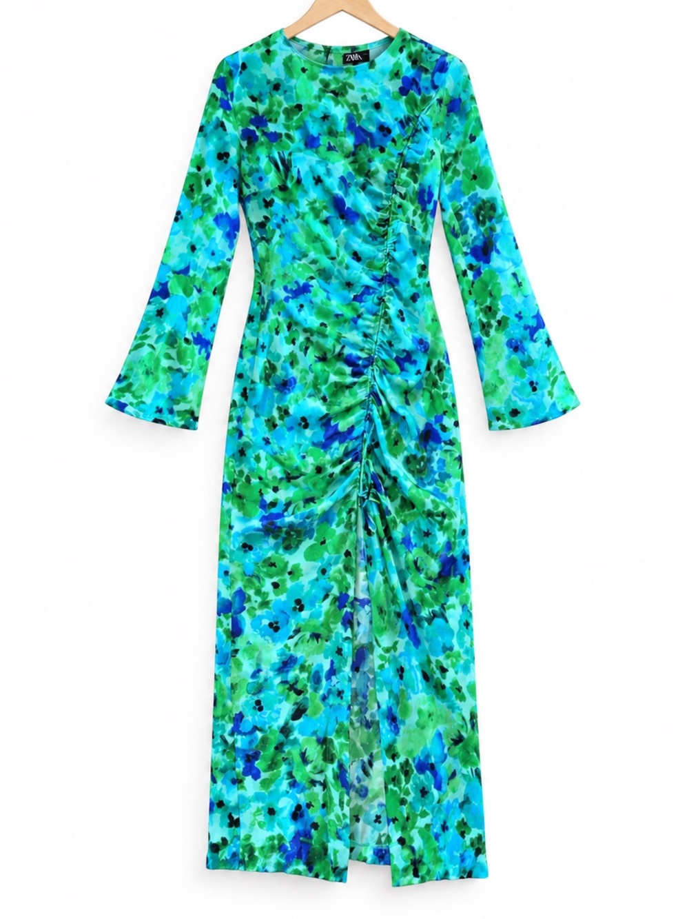 Zara Watercolor Midi Dress Size XS
